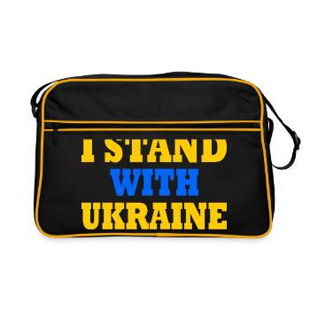 I stand with ukraine - Sac Retro - noir/or - Devant