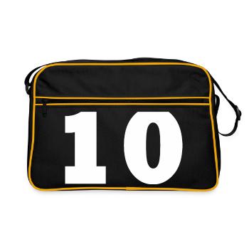 10 - Retro Tasche - Schwarz/Gold - Vorne