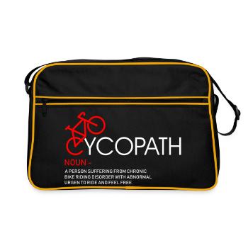 Cyclopath Bike Art Graphic - Sac Retro - noir/or - Devant