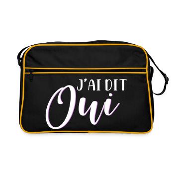 Ich sagte ja - Retro Tasche - Schwarz/Gold - Vorne