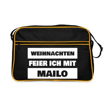 Prénom Mailo - Sac Retro - noir/or - Devant