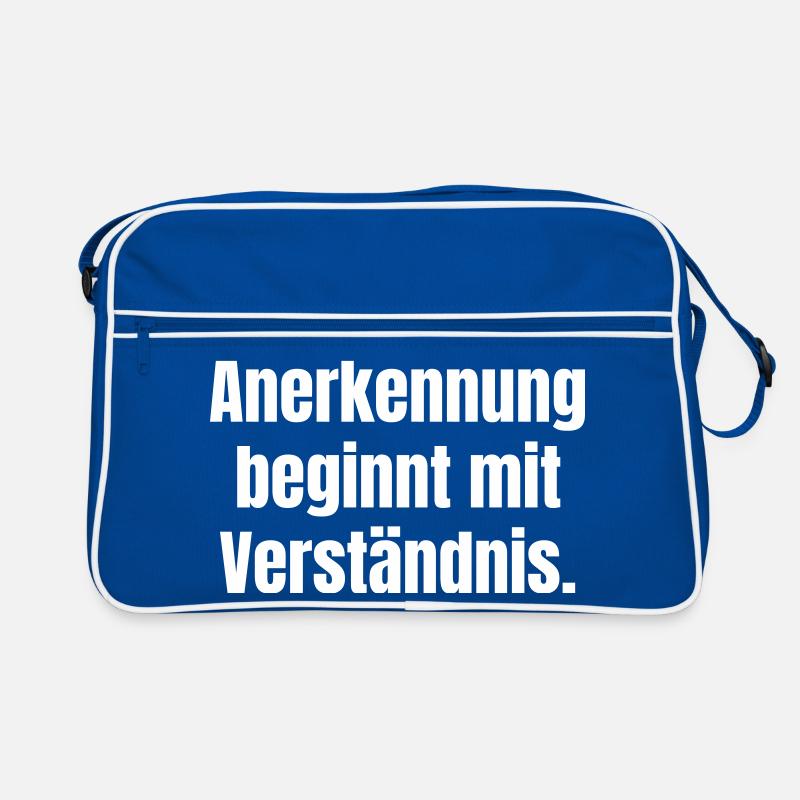 Anerkennung beginnt mit Verständnis Retro Tasche