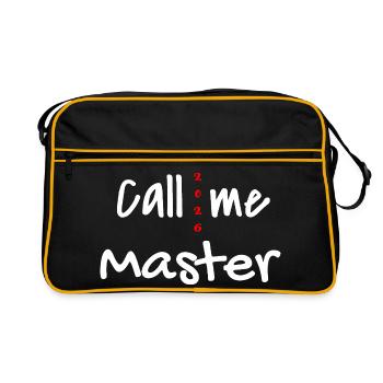 Master 2026 Abschluss Promotion Sponsion - Retro Tasche - Schwarz/Gold - Vorne