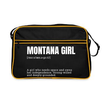 Montana Girl Independence Tee - Retro Bag - black/gold - Front