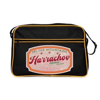 Harrachov Czech Czechia Ski Label Retro - Retro Bag - black/gold - Front