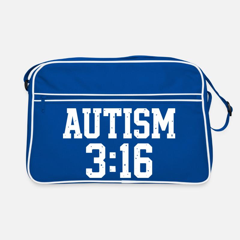 Autism Acceptance Typography Retro Bag