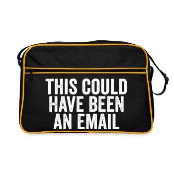 Sarcasme dans le travail quotidien – Cela aurait aussi pu être un l - Sac Retro - noir/or - Devant