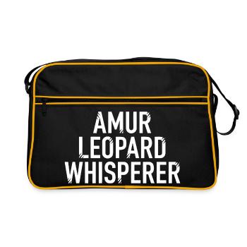 Amur leopard whisperer - Retro Bag - black/gold - Front