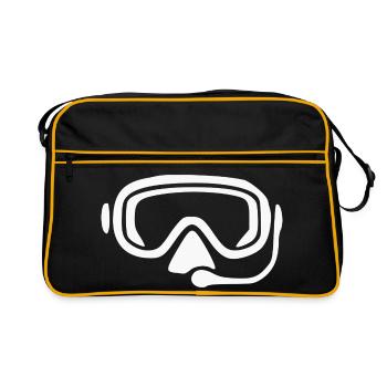 Diving Goggles Diving Diver Gift - Retro Bag - black/gold - Front