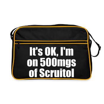 Très bien, je prendrai 500 mg de Scruitol. Merde - Sac Retro - noir/or - Devant
