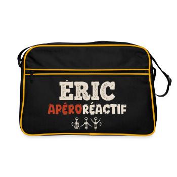 Éric Apéroréactif – Humorgeschenk - Retro Tasche - Schwarz/Gold - Vorne
