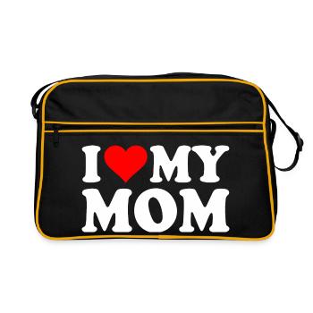 I love my mom - Sac Retro - noir/or - Devant
