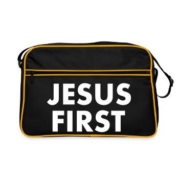 Jesus first - Sac Retro - noir/or - Devant