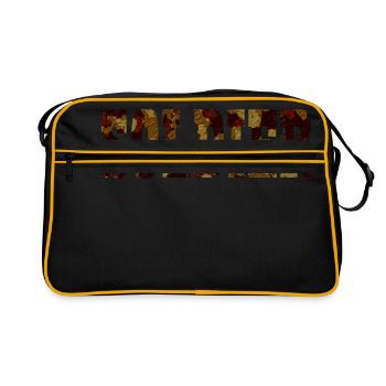 soldat camouflage - Sac Retro - noir/or - Devant