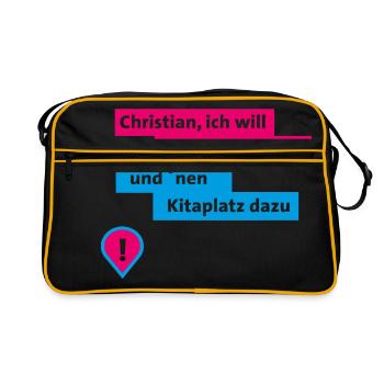 rose Christian blau - Sac Retro - noir/or - Devant