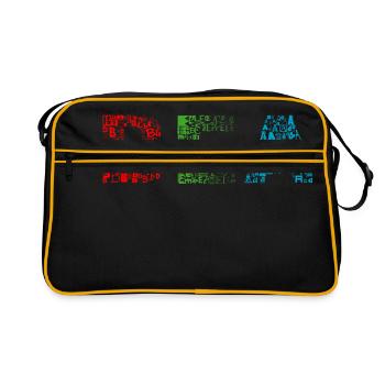 Bea Brief Name - Retro Tasche - Schwarz/Gold - Vorne