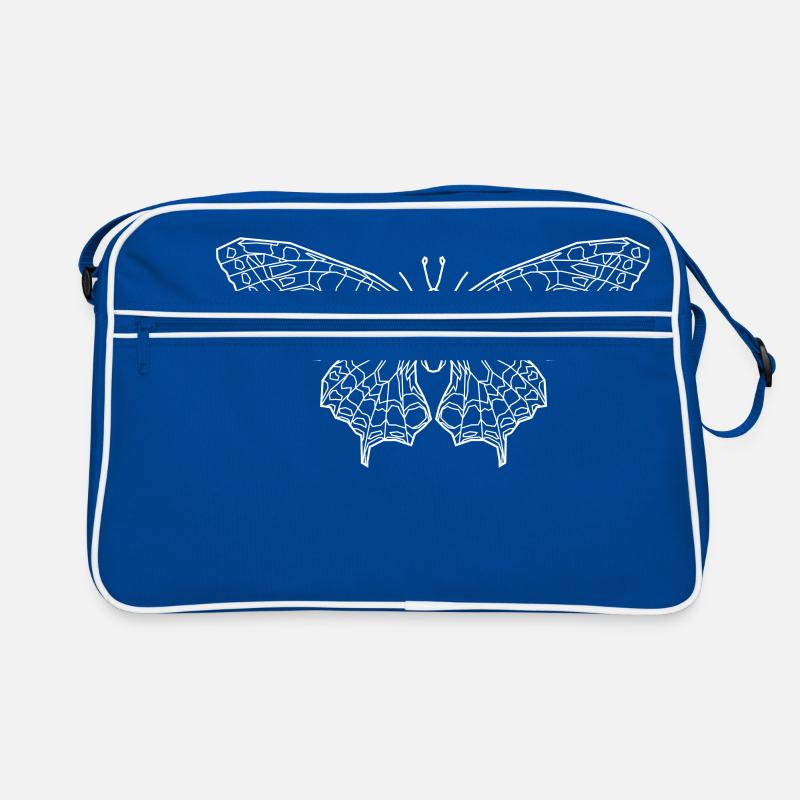 blanc papillon Sac Retro