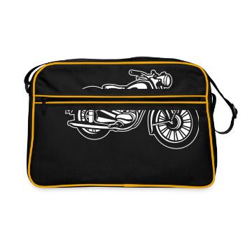 Motorcycle / Classic Motorcycle 04_white - Retro Bag - black/gold - Front