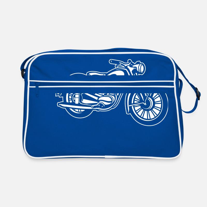 Motorcycle / Classic Motorcycle 04_white Retro Bag