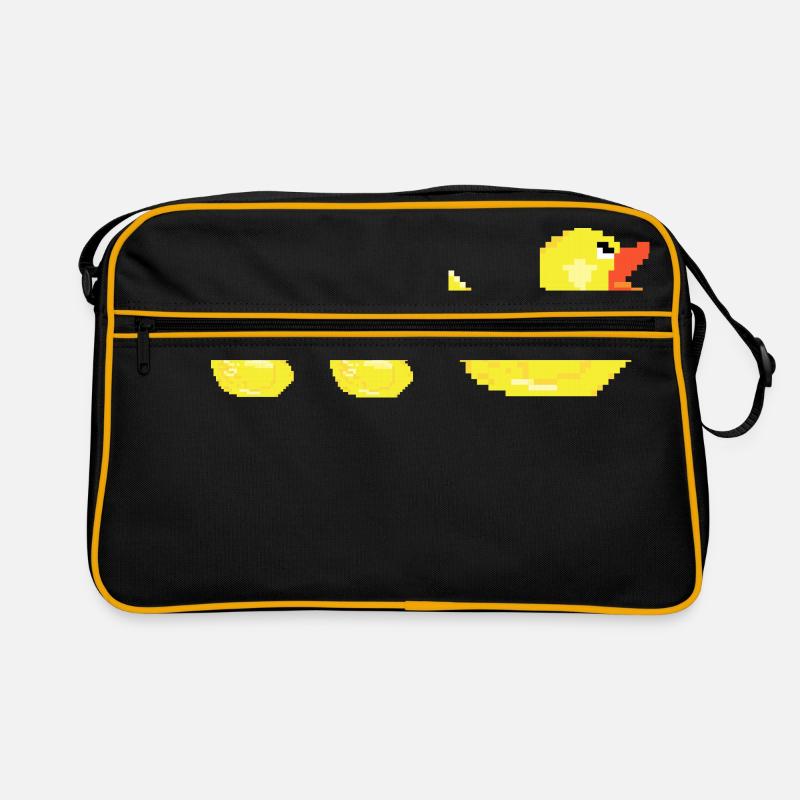 Pixel Enten Familie Mutter Kücken Kind Geschenk Retro Tasche