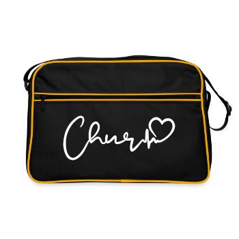 Chur Herzschlag - Retro Tasche - Schwarz/Gold - Vorne