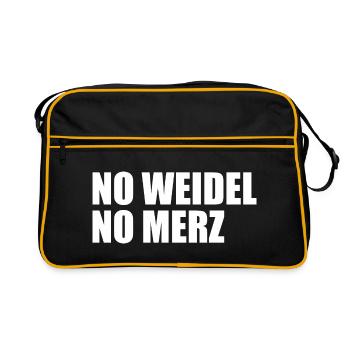 No weidel no merz - Retro Tasche - Schwarz/Gold - Vorne