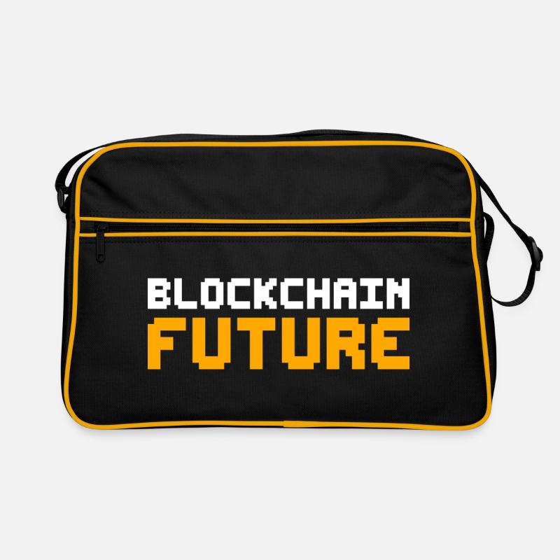 Blockchain Pixel Kryptowährung Bitcoin Retro Tasche