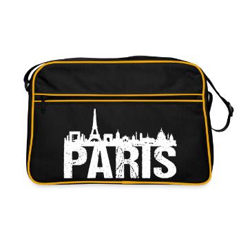 Paris Skyline France Paris - Sac Retro - noir/or - Devant