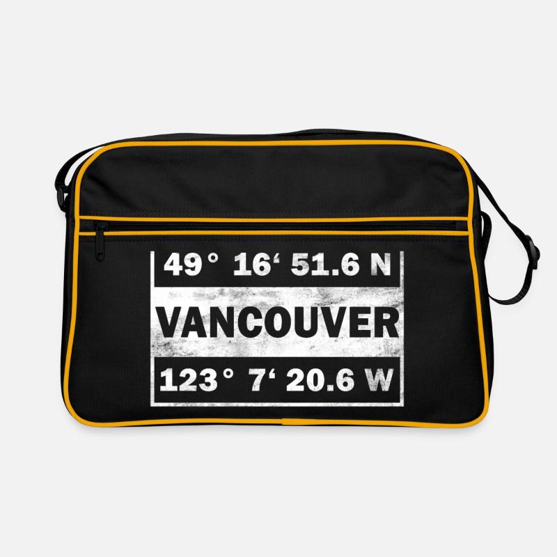Vancouver coordinates city Canada Vancouver Retro Bag