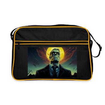 Monster in suit - Retro Bag - black/gold - Front