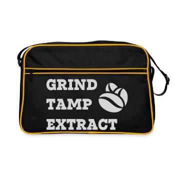 Grind Tamp Extract Coffee - Retro Bag - black/gold - Front