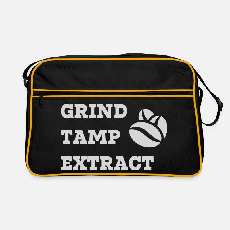 Grind Tamp Extract Coffee Retro Bag