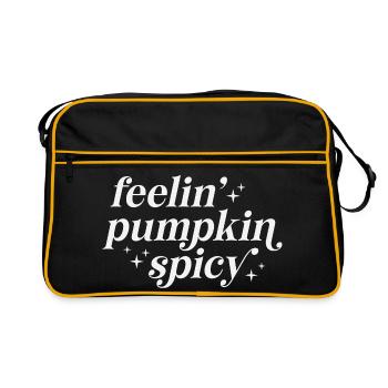 Feelings of Pumpkin Spiciness Typography - Retro Bag - black/gold - Front