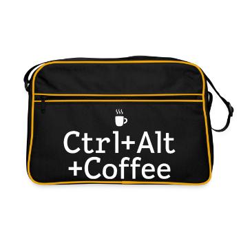Kaffee-pause Ctrl-Alt-Café - Sac Retro - noir/or - Devant