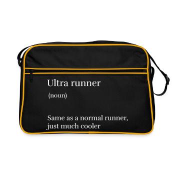 Ultra Runner Wie ein normaler Runner Nur viel gurren - Retro Tasche - Schwarz/Gold - Vorne