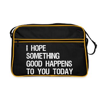 J’espère qu’il vous arrivera quelque chose de bien aujourd’hui - Sac Retro - noir/or - Devant