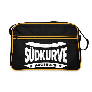 Sweat à capuche du stade Augsburg Südkurve, T-shirt, oreiller - Sac Retro - noir/or - Devant
