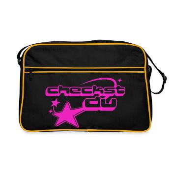 Neon Checkout Star - Retro Bag - black/gold - Front