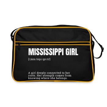 Mississippi Girl : Racines fortes - Sac Retro - noir/or - Devant
