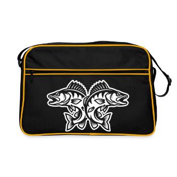 Pike Fish - Retro Bag - black/gold - Front