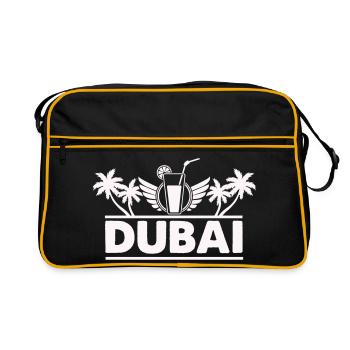 Dubai Palm Trees Drink Logo - Retro Bag - black/gold - Front