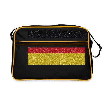 Allemagne bannière drapeau indigène tradition allemande - Sac Retro - noir/or - Devant