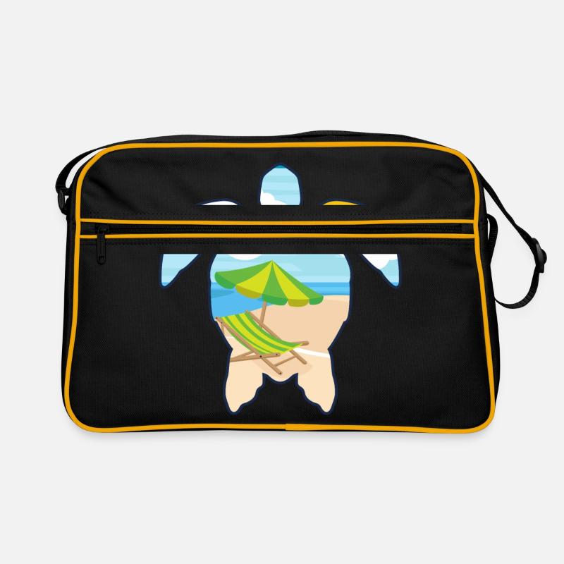 Tortue d'été / tortue / été / soleil Sac Retro
