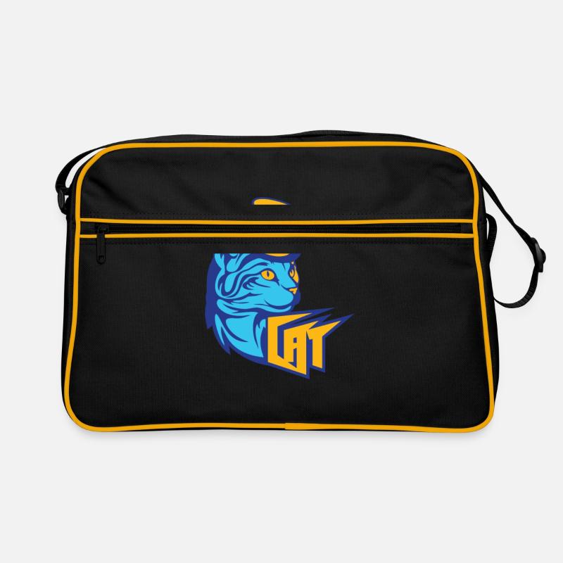 Blue Cat / Blaue Katze Retro Tasche