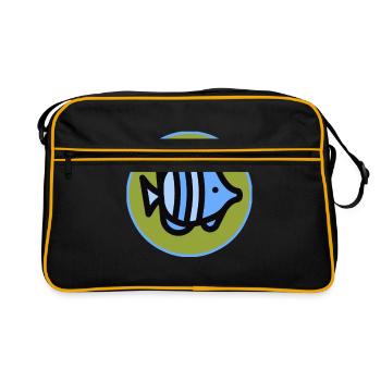 Poisson - poisson - poison - Sac Retro - noir/or - Devant