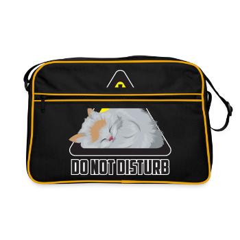 Do not disturb cat / cat - Retro Bag - black/gold - Front