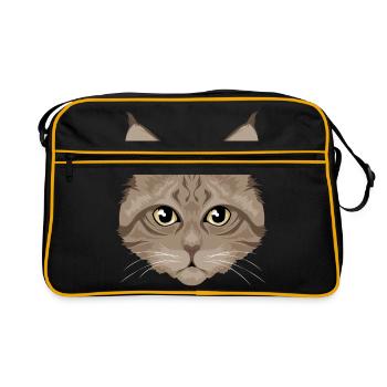Chat / chat brun - Sac Retro - noir/or - Devant