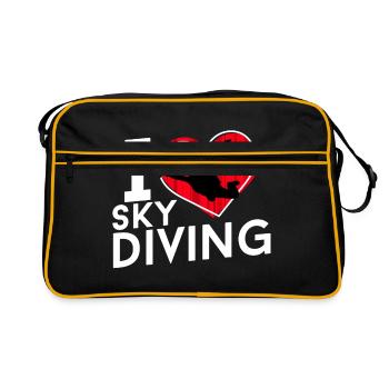 J'adore le parachutisme - Sac Retro - noir/or - Devant