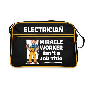 Electrician - Miracle Worker - Retro Bag - black/gold - Front