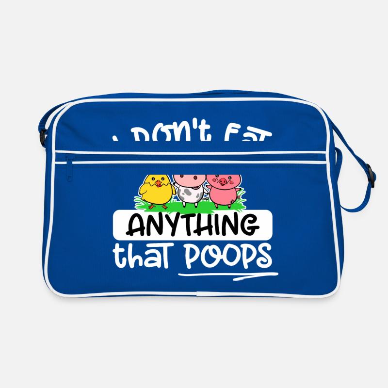Vegetarier Vegan - I don't eat anything that poops Retro Tasche